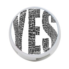 Yes No Typography Type Text Words 4-port Usb Hub (two Sides)  by Simbadda