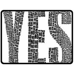 Yes No Typography Type Text Words Fleece Blanket (large)  by Simbadda