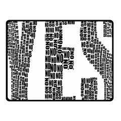 Yes No Typography Type Text Words Fleece Blanket (small) by Simbadda