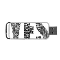 Yes No Typography Type Text Words Portable Usb Flash (one Side) by Simbadda