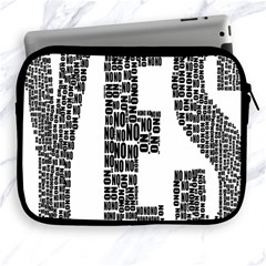 Yes No Typography Type Text Words Apple Ipad 2/3/4 Zipper Cases by Simbadda