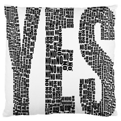 Yes No Typography Type Text Words Standard Flano Cushion Case (two Sides) by Simbadda