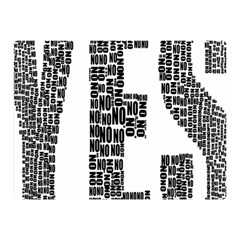 Yes No Typography Type Text Words Double Sided Flano Blanket (mini)  by Simbadda