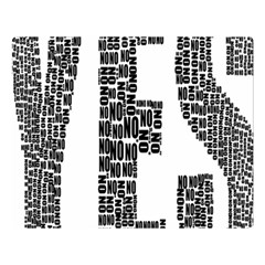 Yes No Typography Type Text Words Double Sided Flano Blanket (large)  by Simbadda