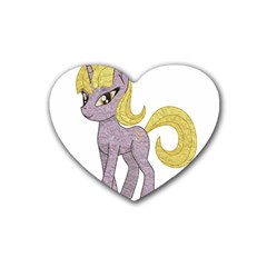 Unicorn Narwhal Mythical One Horned Heart Coaster (4 Pack)  by Simbadda