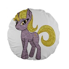 Unicorn Narwhal Mythical One Horned Standard 15  Premium Round Cushions by Simbadda