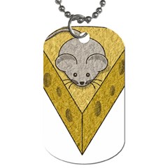 Cheese Rat Mouse Mice Food Cheesy Dog Tag (one Side) by Simbadda