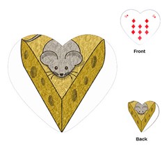 Cheese Rat Mouse Mice Food Cheesy Playing Cards (heart) 