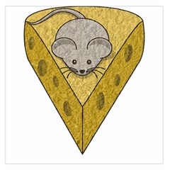 Cheese Rat Mouse Mice Food Cheesy Large Satin Scarf (square) by Simbadda