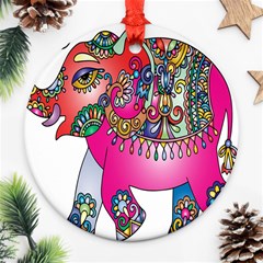 Elephant Pachyderm Animal Ornament (round) by Simbadda