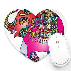 Elephant Pachyderm Animal Heart Mousepads by Simbadda