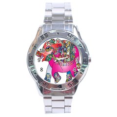 Elephant Pachyderm Animal Stainless Steel Analogue Watch by Simbadda