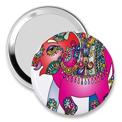 Elephant Pachyderm Animal 3  Handbag Mirrors by Simbadda