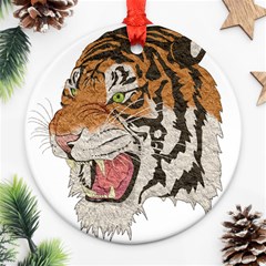 Tiger Tiger Png Lion Animal Ornament (round) by Simbadda