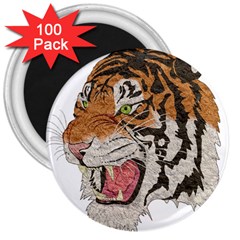 Tiger Tiger Png Lion Animal 3  Magnets (100 Pack) by Simbadda