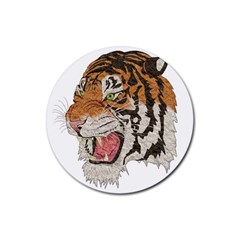 Tiger Tiger Png Lion Animal Rubber Coaster (round)  by Simbadda