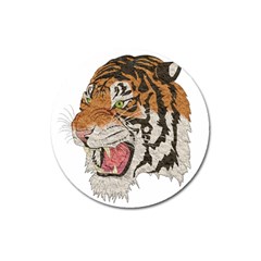 Tiger Tiger Png Lion Animal Magnet 3  (round) by Simbadda