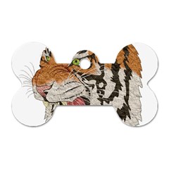 Tiger Tiger Png Lion Animal Dog Tag Bone (one Side) by Simbadda