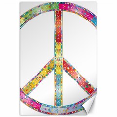 Flourish Decorative Peace Sign Canvas 20  X 30   by Simbadda