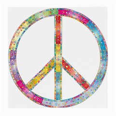 Flourish Decorative Peace Sign Medium Glasses Cloth (2-side) by Simbadda