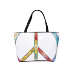 Flourish Decorative Peace Sign Shoulder Handbags Back