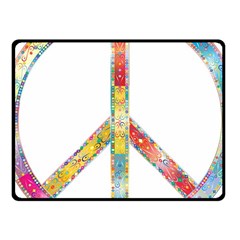 Flourish Decorative Peace Sign Fleece Blanket (small) by Simbadda