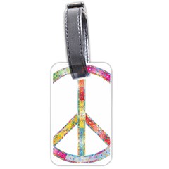 Flourish Decorative Peace Sign Luggage Tags (one Side)  by Simbadda