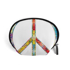 Flourish Decorative Peace Sign Accessory Pouches (small)  by Simbadda