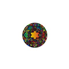 Mandala Floral Flower Abstract 1  Mini Buttons by Simbadda