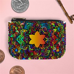 Mandala Floral Flower Abstract Mini Coin Purses by Simbadda