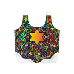 Mandala Floral Flower Abstract Full Print Recycle Bags (s)  by Simbadda