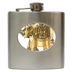 Gold Elephant Pachyderm Hip Flask (6 Oz) by Simbadda