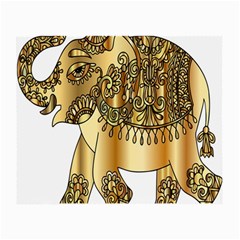 Gold Elephant Pachyderm Small Glasses Cloth (2-side) by Simbadda