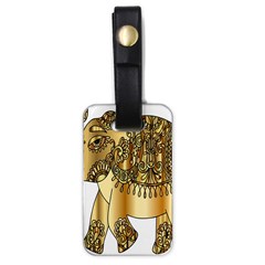 Gold Elephant Pachyderm Luggage Tags (one Side)  by Simbadda