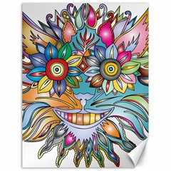 Anthropomorphic Flower Floral Plant Canvas 18  X 24  