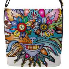 Anthropomorphic Flower Floral Plant Flap Messenger Bag (s) by Simbadda