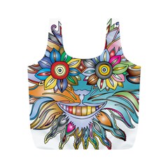 Anthropomorphic Flower Floral Plant Full Print Recycle Bags (m)  by Simbadda