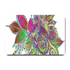 Floral Flowers Ornamental Small Doormat  by Simbadda