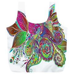 Floral Flowers Ornamental Full Print Recycle Bags (l)  by Simbadda