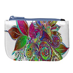 Floral Flowers Ornamental Large Coin Purse by Simbadda