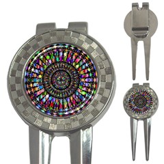 Mandala Decorative Ornamental 3-in-1 Golf Divots by Simbadda