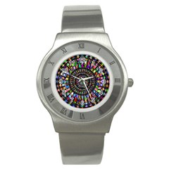 Mandala Decorative Ornamental Stainless Steel Watch by Simbadda