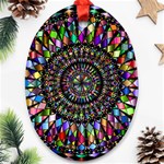 Mandala Decorative Ornamental Oval Ornament (Two Sides) Front