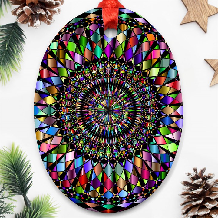 Mandala Decorative Ornamental Oval Ornament (Two Sides)