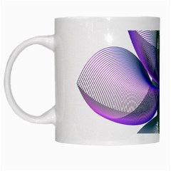 Abstract Geometric Line Art White Mugs by Simbadda