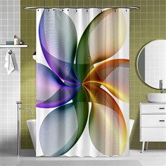 Abstract Geometric Line Art Shower Curtain 48  X 72  (small)  by Simbadda