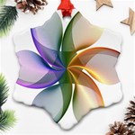 Abstract Geometric Line Art Snowflake Ornament (Two Sides) Front