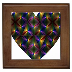 Heart Love Passion Abstract Art Framed Tiles by Simbadda