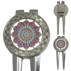 Mandala Decorative Ornamental 3-in-1 Golf Divots by Simbadda