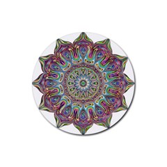 Mandala Decorative Ornamental Rubber Coaster (round)  by Simbadda